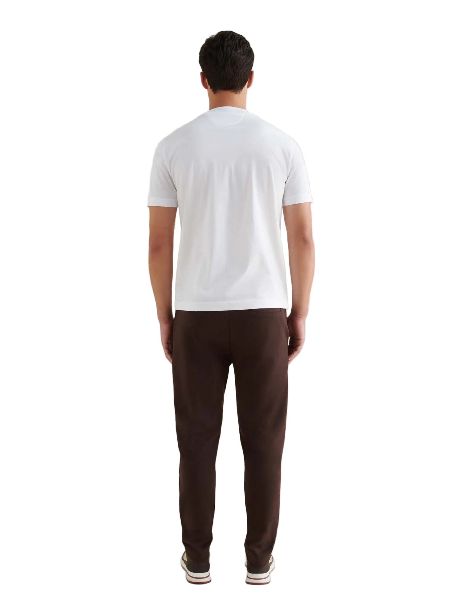 Back View of Peckham Rye Jersey Interlock Java Trousers